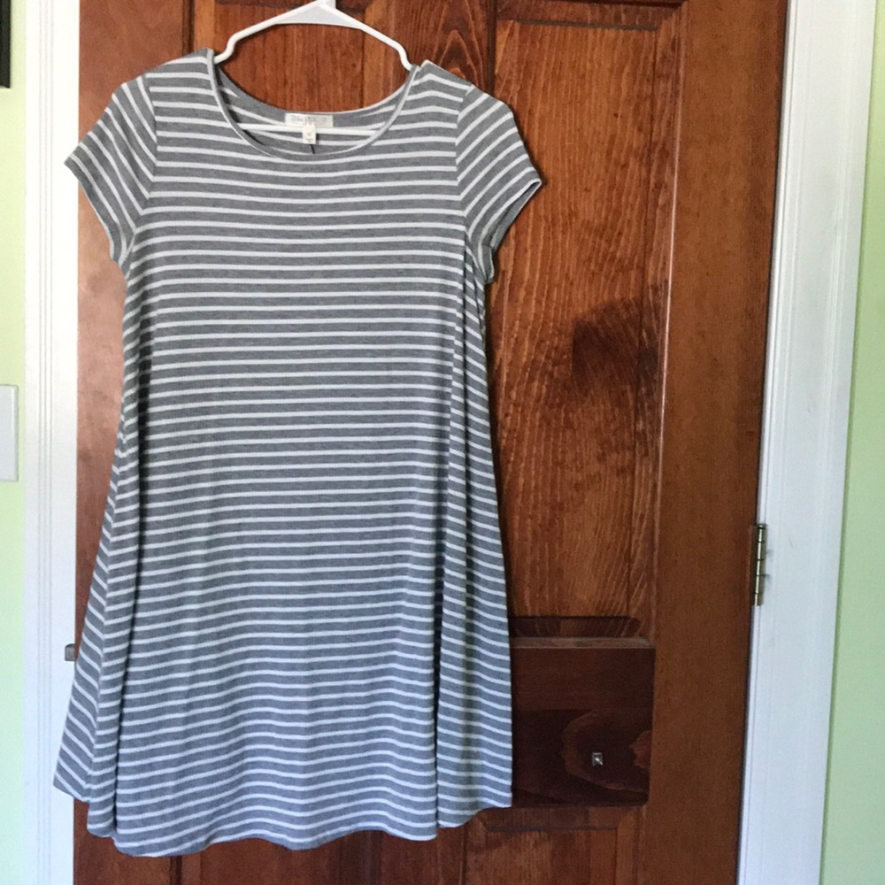 Striped T shirt dress